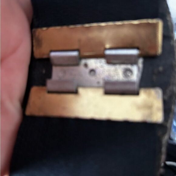 Vintage Snakeskin buckle belt Wide stretch belt adjustable Dress accessory rare - Picture 4 of 4